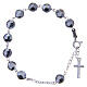 Rosary bracelet in 800 silver with grains measuring 8mm in metallic strass s2
