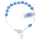 Bracelet in 925 silver and blue agate 4mm s2