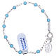 Bracelet rosary beads in 925 silver and turquoise 4mm s1