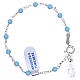 Bracelet rosary beads in 925 silver and turquoise 4mm s2