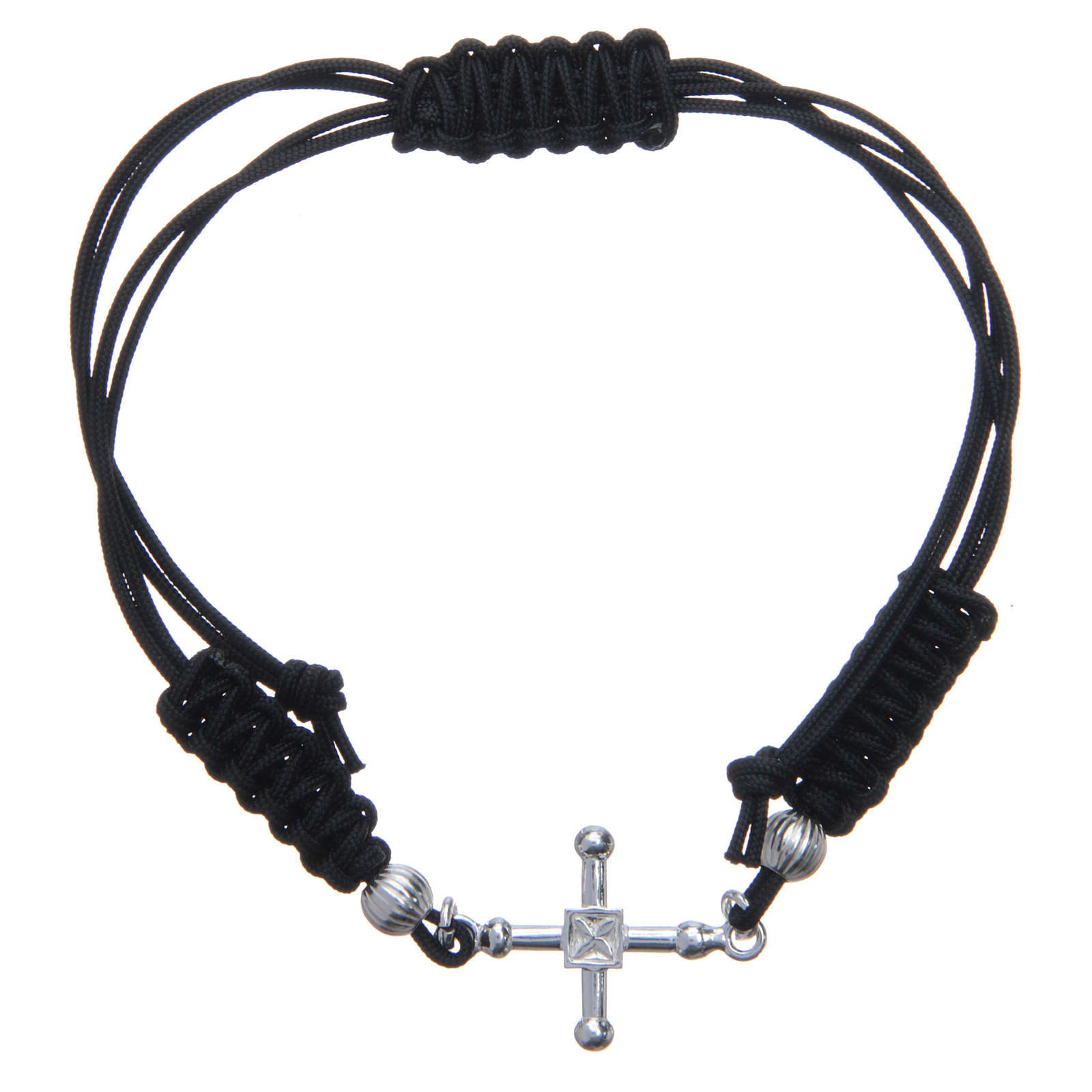 Pulsera Cruz Plata 925 Cuerda Negra | Venta Online En HOLYART