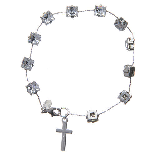 Bracelet dizainier cristal 5x5 mm blanc 2