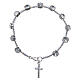 Zehner Armban strass und Kreuz Silber 925 weiss s1