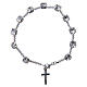 Zehner Armban strass und Kreuz Silber 925 weiss s2