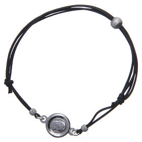 Armbänder aus Silber und Gold: Armband Gesicht Papst Franziskus Silber 800 schwarz Armbänder aus Silber und Gold: Armband Gesicht Papst Franziskus Silber 800 schwarz