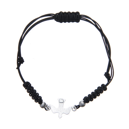 Bracciale Portafortuna Verde In Sagola Con Terminali Argento 925‰ - Chiusura Ad Amo - Unisex Regalo