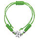 Bracelet croix filigrane argent 800 corde vert s2