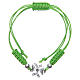 Pulseira cruz filigrana prata 800 corda verde s2