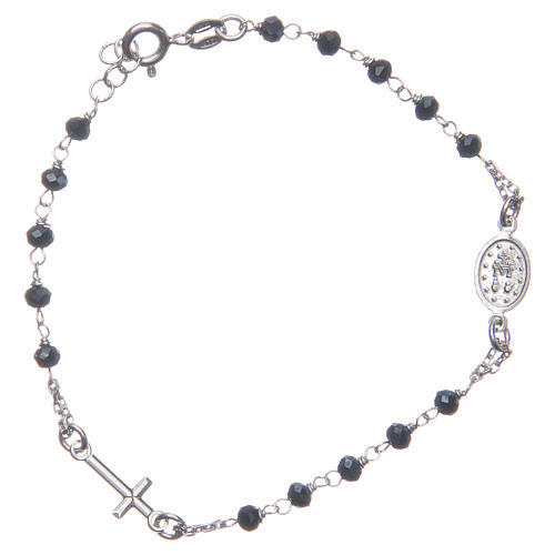 Rosary bracelet blue and silver 925 sterling silver 2