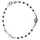 Rosary bracelet blue and silver 925 sterling silver s1
