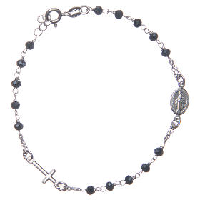 Rosary bracelet blue and silver 925 sterling silver