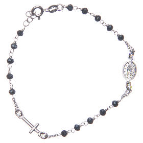 Rosary bracelet blue and silver 925 sterling silver