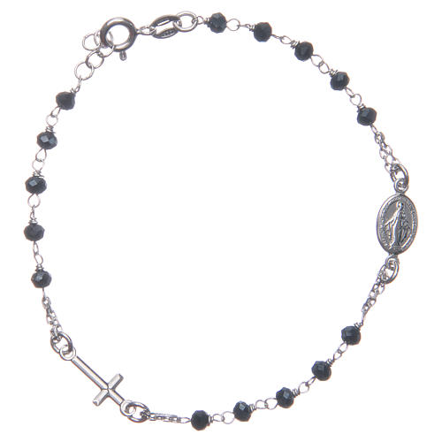 Rosary bracelet blue and silver 925 sterling silver 1