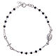 Rosary bracelet black and silver 925 sterling silver s1