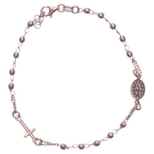 Armband Rosenkranz aus 925er Silber, rosé 2