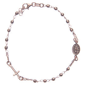 Rosary bracelet rosè and silver 925 sterling silver