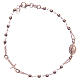 Rosary bracelet rosè and silver 925 sterling silver s1