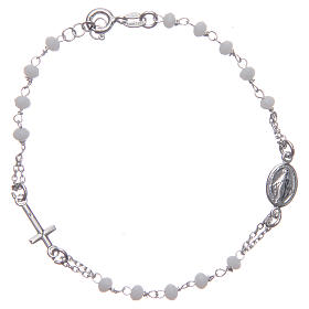 Rosary bracelet white 925 sterling silver