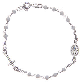 Rosary bracelet white 925 sterling silver