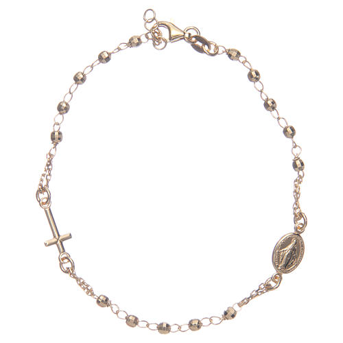 Rosary bracelet gold 925 sterling silver 1