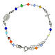 Pulsera rosario color multicolor plata 925 s3