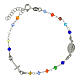 Bracciale rosario colore multicolor argento 925 s1