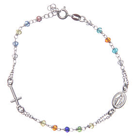 Rosary bracelet multicoloured 925 sterling silver