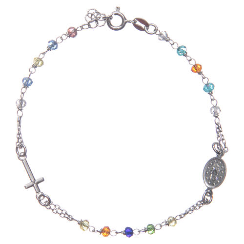 Rosary bracelet multicoloured 925 sterling silver 2