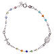 Rosary bracelet multicoloured 925 sterling silver s1