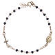Rosary bracelet gold black and silver 925 sterling silver s1