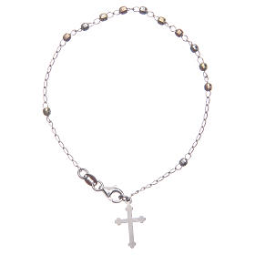 Rosary classical multicoloured bracelet 925 sterling silver