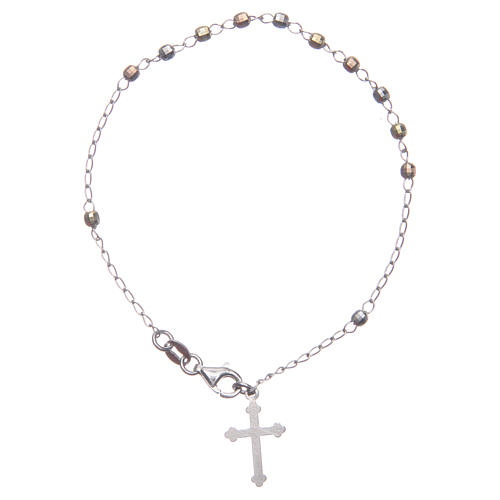 Rosary classical multicoloured bracelet 925 sterling silver 1