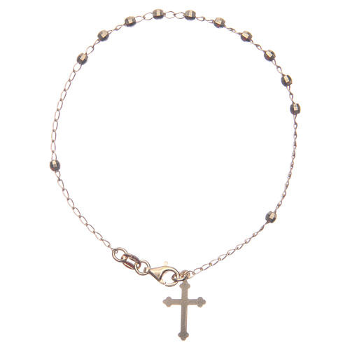Pulsera rosario clásico dorado plata 925 1