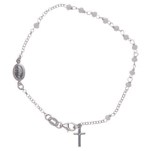 Rosary bracelet white 925 sterling silver 1
