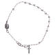 Bracciale rosario classico bianco argento 925 s1