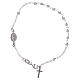 Bracciale rosario classico bianco argento 925 s2
