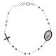 Rosary bracelet silver with black zircons 925 sterling silver s1