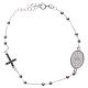 Rosary bracelet silver with black zircons 925 sterling silver s2