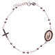 Rosary bracelet rosè with black zircons 925 sterling silver s1
