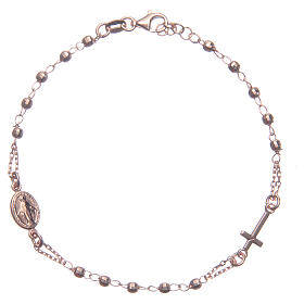 Bracelet chapelet couleur rosé Sainte Rita argent 925