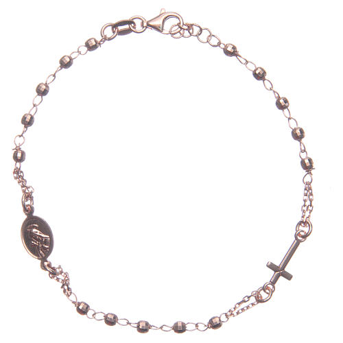 Rosary bracelet Santa Rita rosè in 925 sterling silver 2