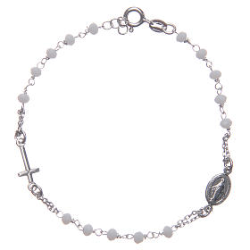 Rosary bracelet Santa Rita white in 925 sterling silver