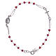 Rosary bracelet Santa Rita red in 925 sterling silver s2