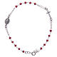 Bracciale rosario colore rosso Santa Rita argento 925 s1