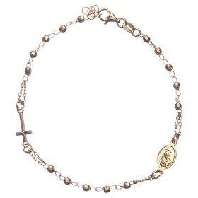 Rosary bracelet Santa Zita gold 925 sterling silver