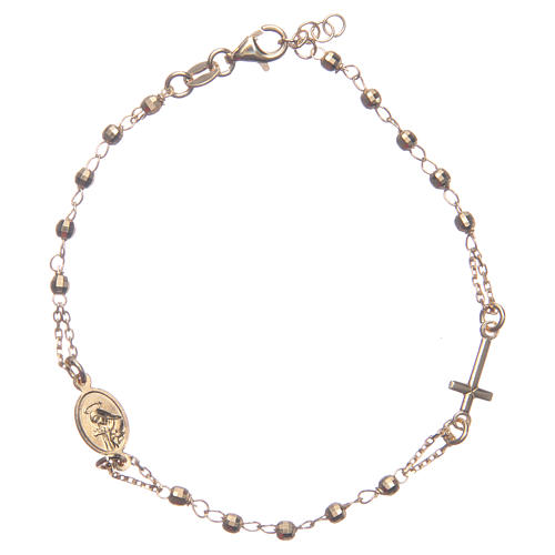 Rosary bracelet Santa Zita gold 925 sterling silver 1