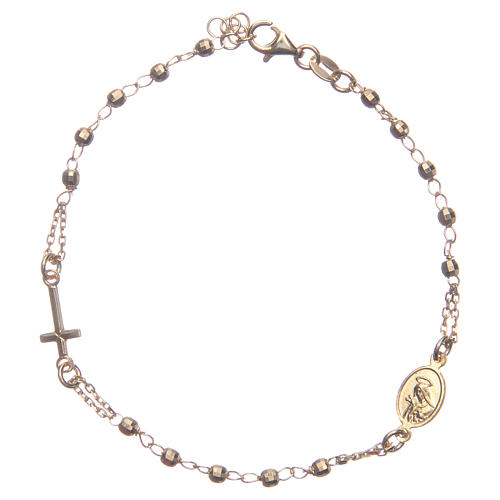 Rosary bracelet Santa Zita gold 925 sterling silver 2