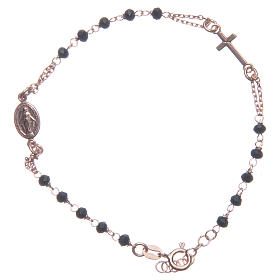 Rosary bracelet Santa Zita black 925 sterling silver