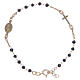 Rosary bracelet Santa Zita gold and black 925 sterling silver s2