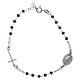 Rosary bracelet with Padre Pio 925 sterling silver with white zircons s1